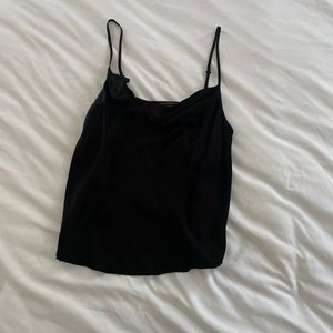 Black satin camisole